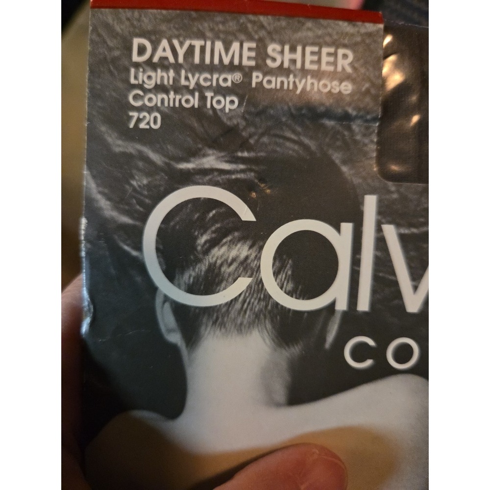 Vtg Calvin Klein Daytime Sheer Lycra Pantyhose Control Top Size B ASHEN - Picture 4 of 4